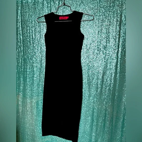 Boohoo Little Black Dress / Plunge Neck Bodycon Midi Dress for ladies size 2 - Picture 11 of 12